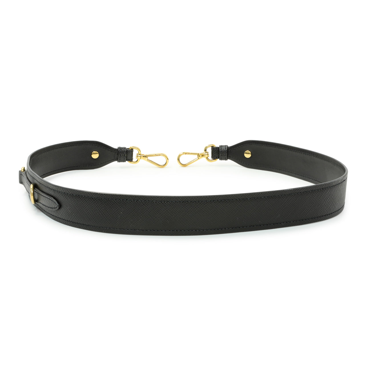 Exclusive Prada Black Saffiano Cuir Calfskin Shoulder Strap — Side View