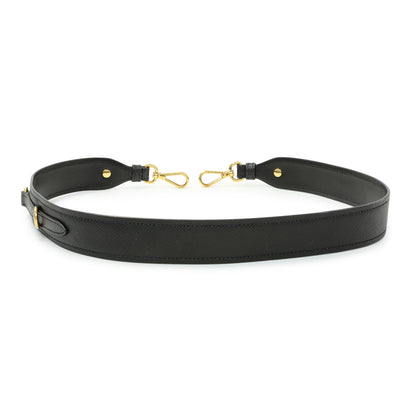 Exclusive Prada Black Saffiano Cuir Calfskin Shoulder Strap — Side View