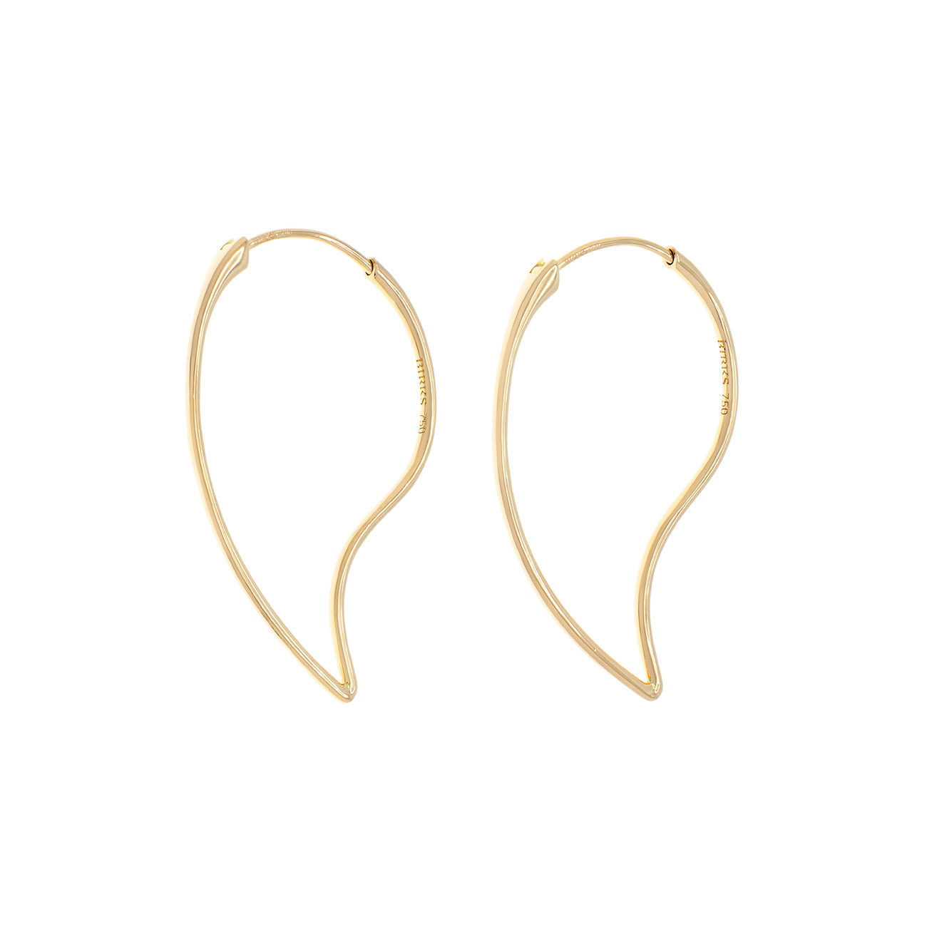 Exclusive 18K Yellow Gold Hoop Earrings — Side View