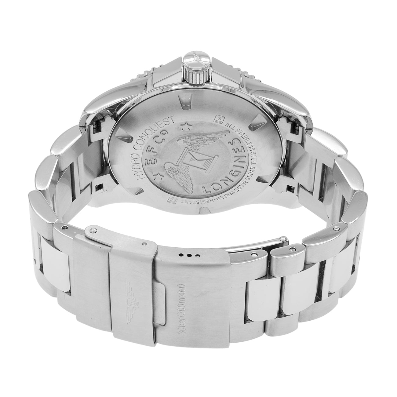 Exclusive Longines Stainless Steel Hydroconquest L3.740.4.96.6 — Side View