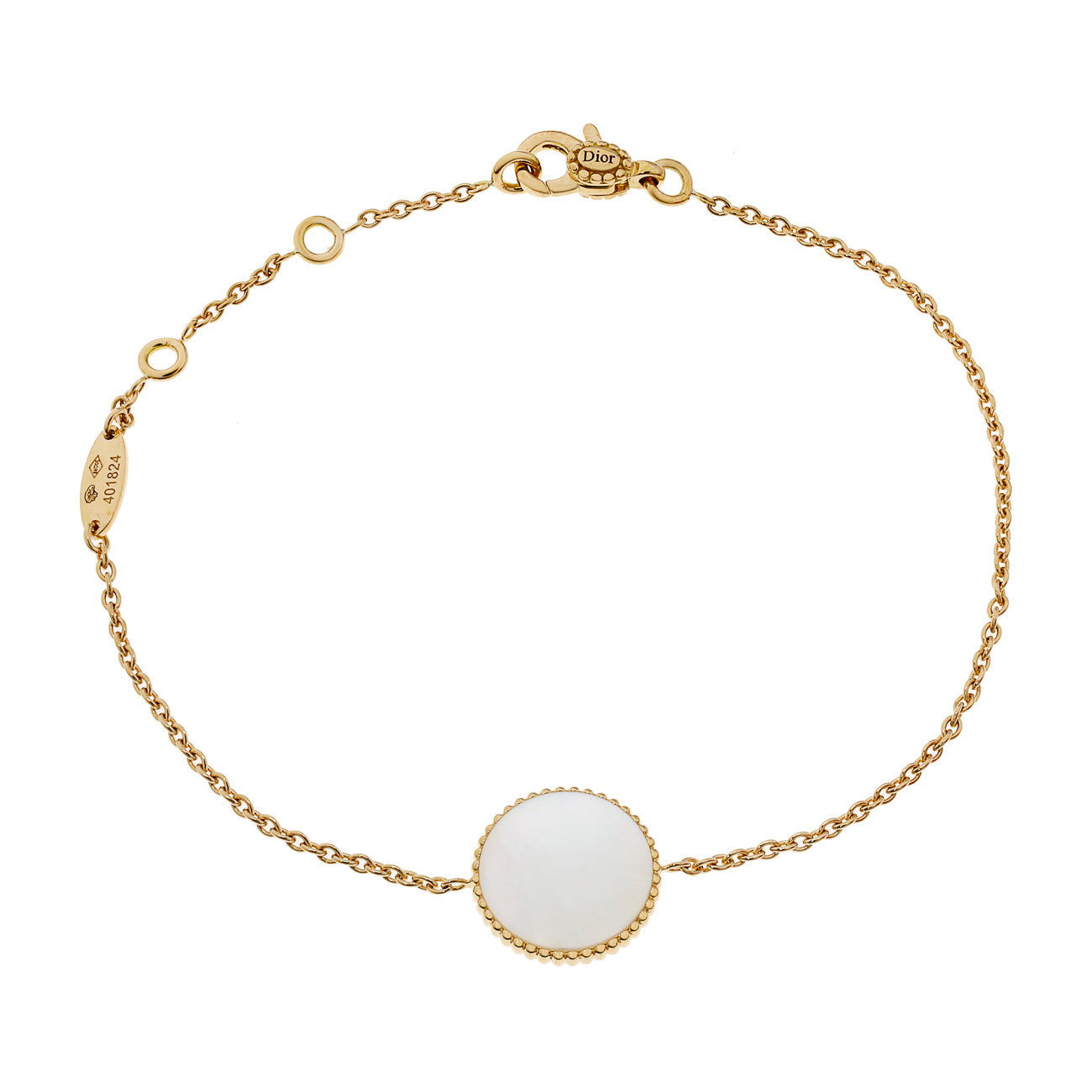Exclusive Christian Dior 18K Yellow Gold Rose des Vents Bracelet — Side View