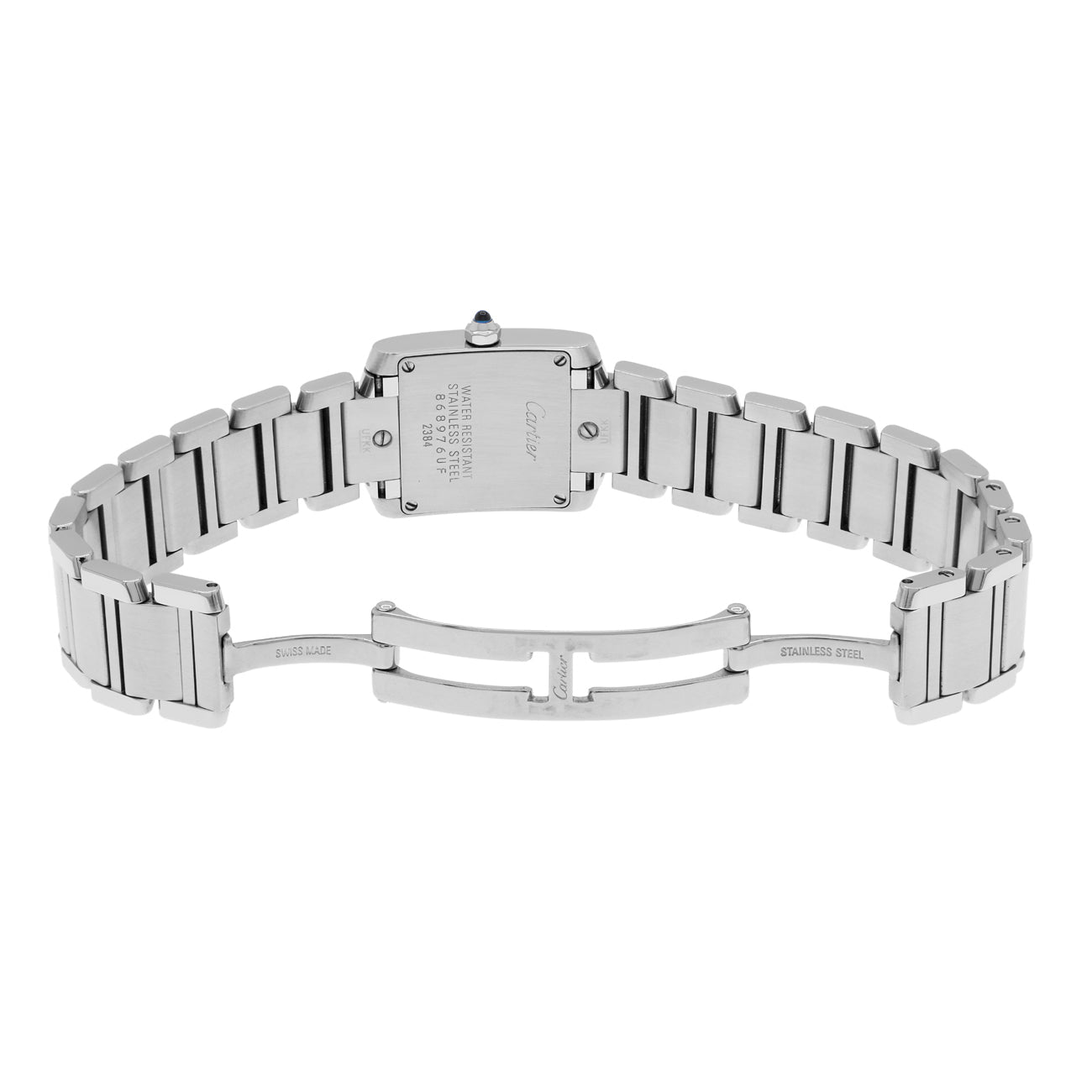 Exclusive Cartier Stainless Steel Tank Francaise 2384 W51008Q3 — Top View