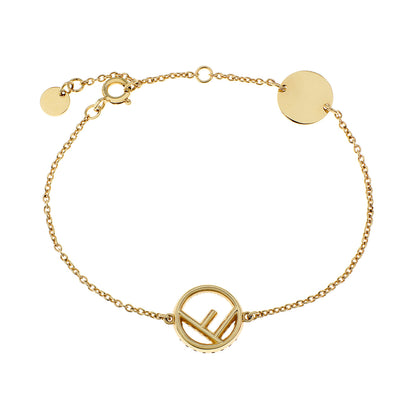 Exclusive Fendi Black Crystal F Is Fendi Bracelet — Side View