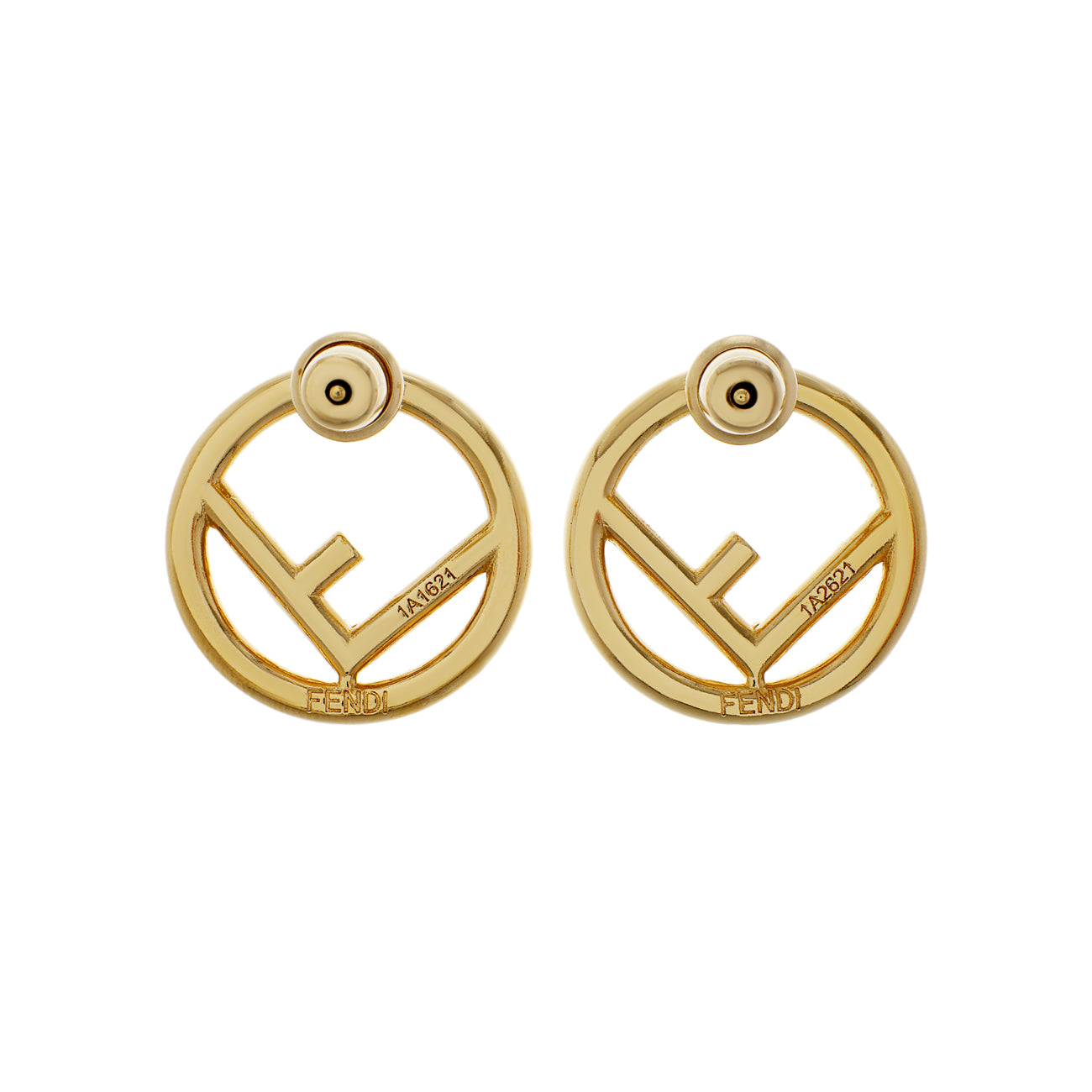 Exclusive Fendi Crystal F Is Fendi Earrings — Side View