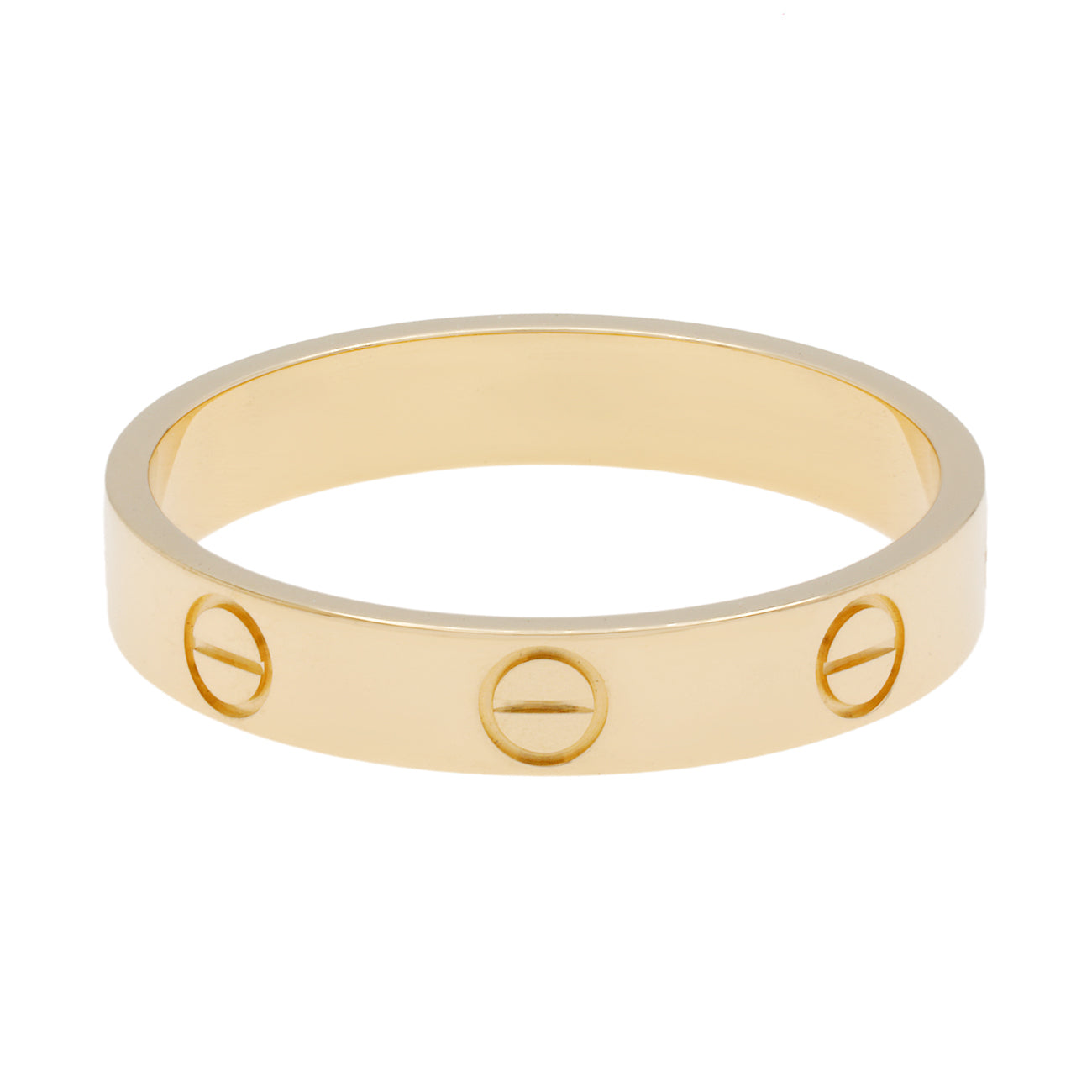 Exclusive Cartier 18K Yellow Gold Love Wedding Band — Side View