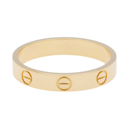 Exclusive Cartier 18K Yellow Gold Love Wedding Band — Side View