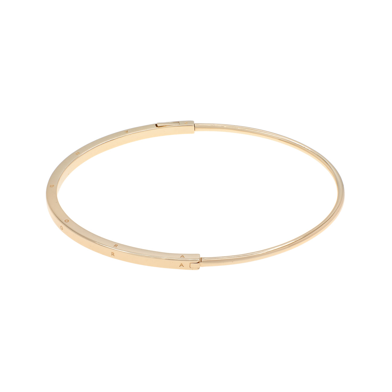 Exclusive Pandora 14K Yellow Gold Signature ID Bangle — Side View