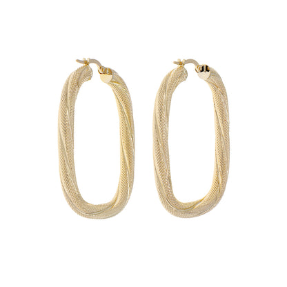 Exclusive 14K Yellow Gold Twist Earrings — Side View