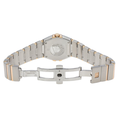 Exclusive Omega Stainless Steel 18K Rose Gold Constellation 123.20.27.60.63.001 — Back View