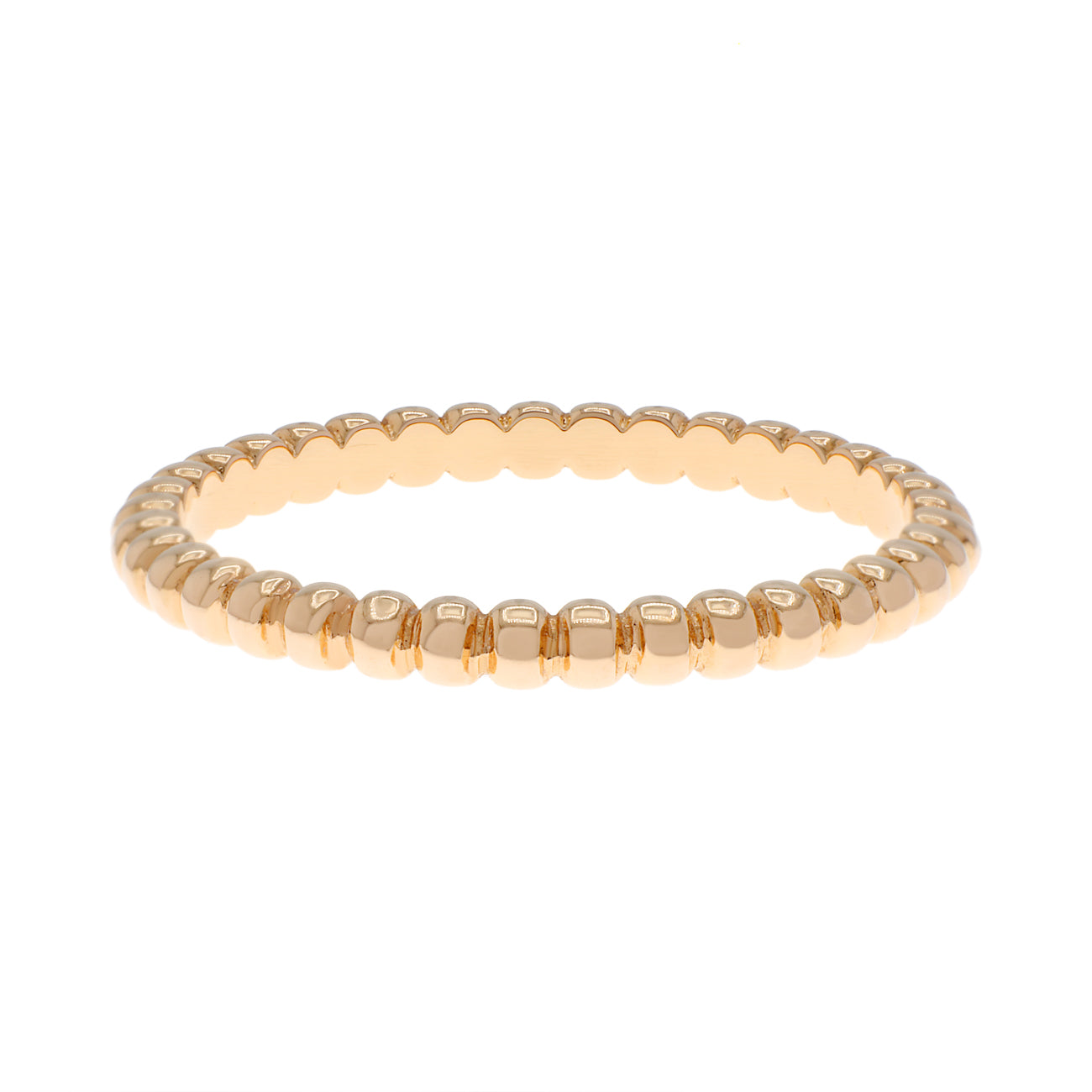 Exclusive Van Cleef & Arpels 18K Rose Gold Small Perlee Ring — Side View