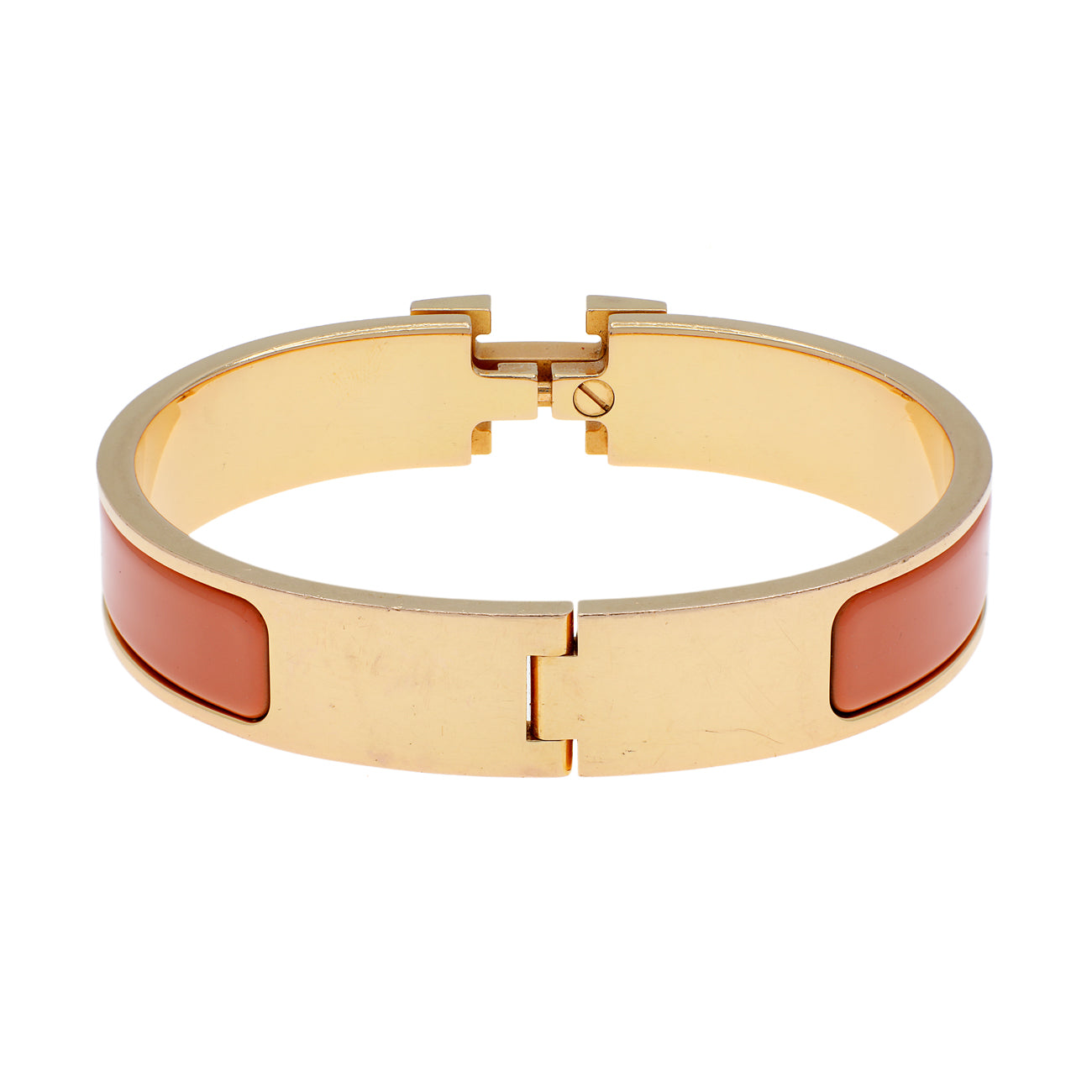 Exclusive Hermes Narrow Clic H Bracelet — Side View