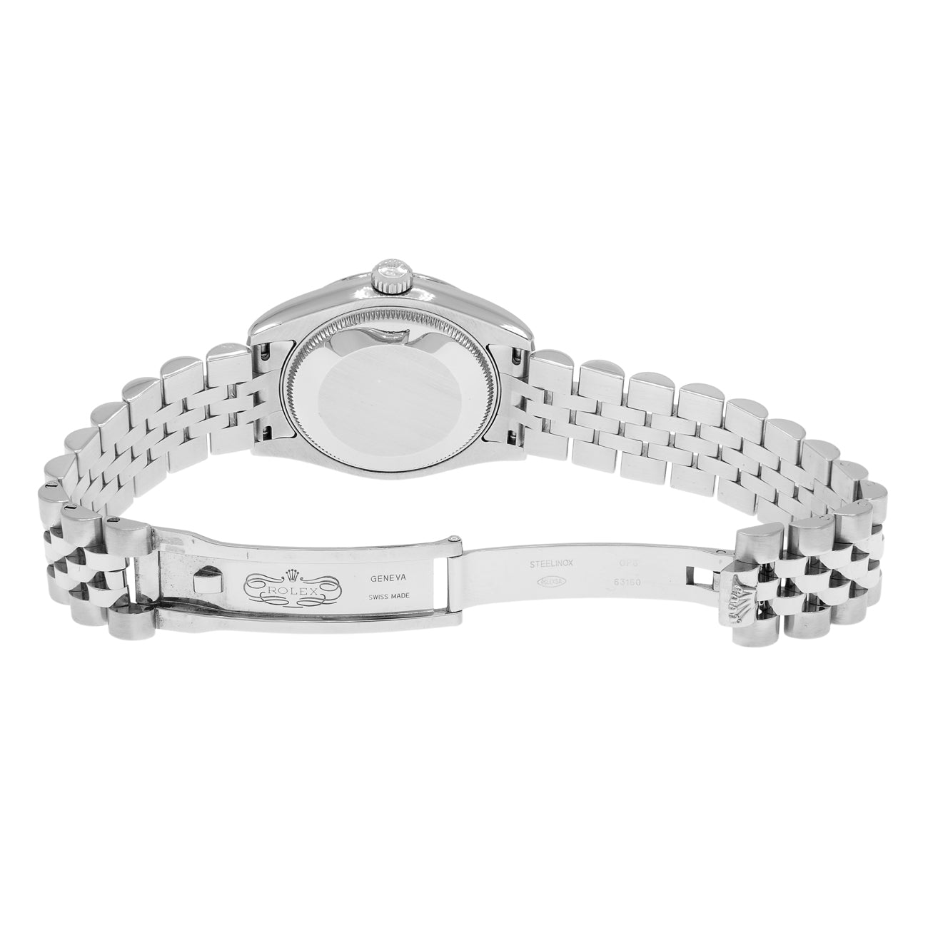 Exclusive Rolex Stainless Steel 18K White Gold Datejust 31 178274 — Top View