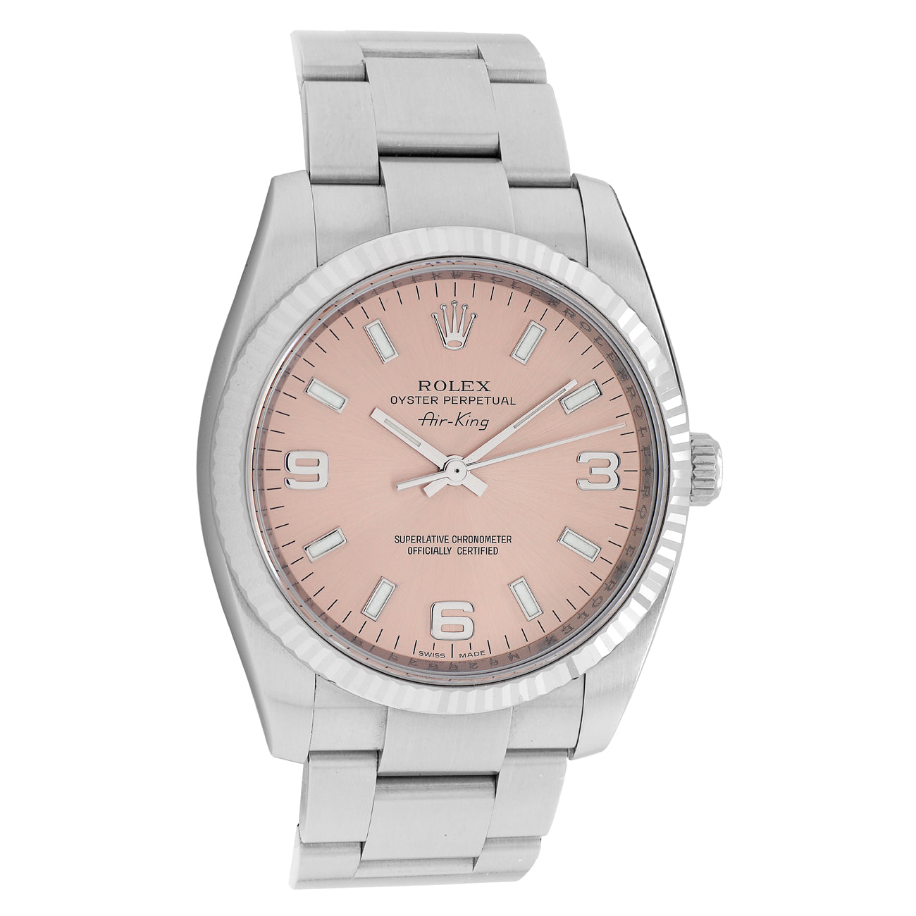 Exclusive Rolex Stainless Steel Air King 114234 — Front View