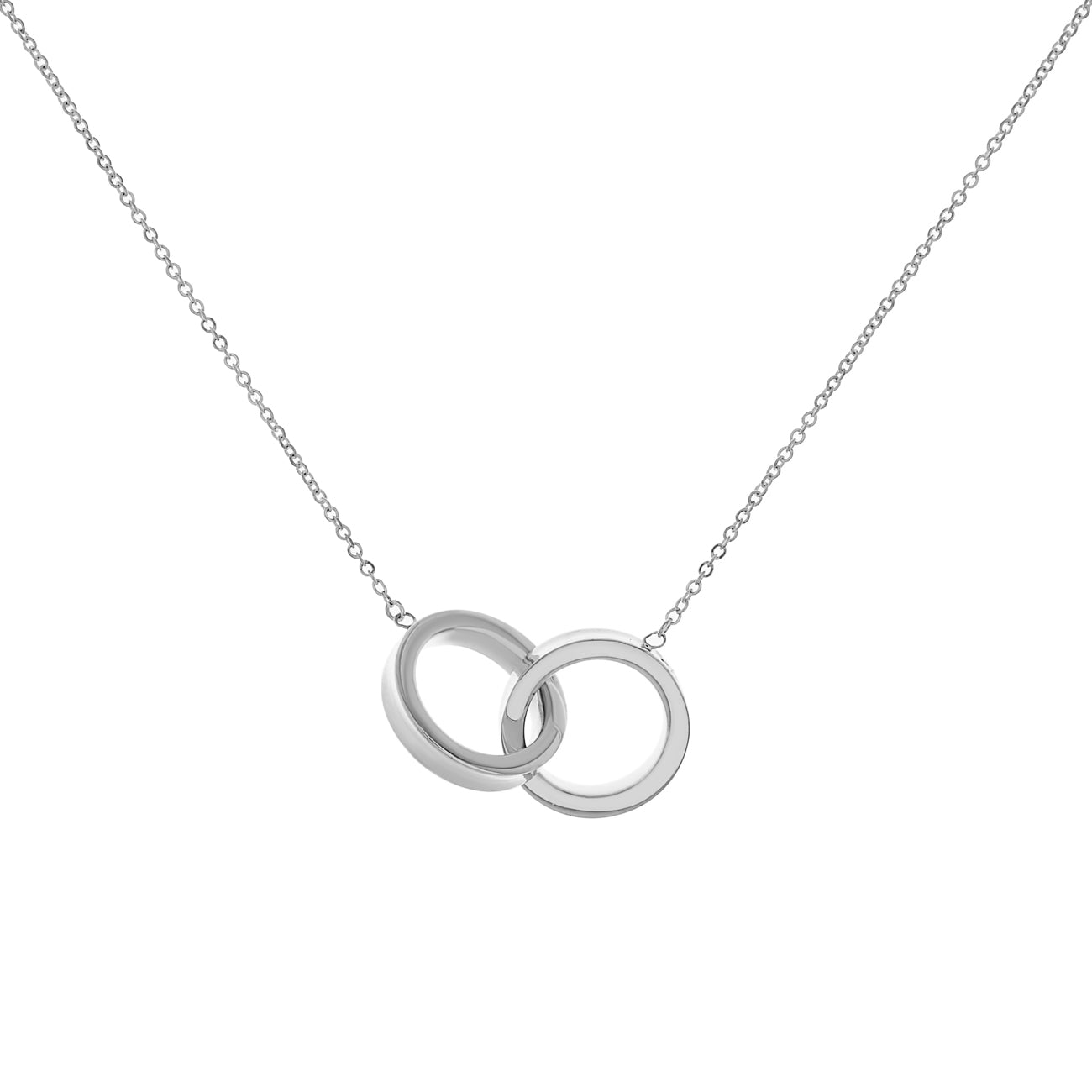 Exclusive Tiffany & Co. Sterling Silver 1837 Interlocking Circles Pendant — Side View