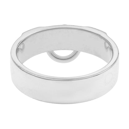 Exclusive Hermes Sterling Silver Collier De Chien Ring — Side View
