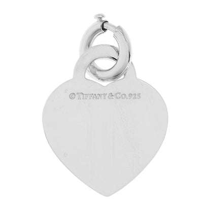 Exclusive Tiffany & Co. Sterling Silver Heart Tag Charm — Side View