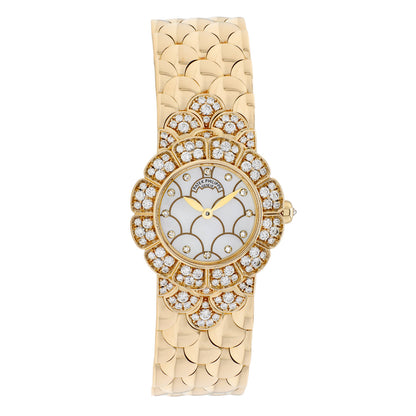 Exclusive Patek Philippe 18K Yellow Gold Mother of Pearl Diamond Neptune 4872 — Front View