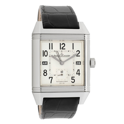 Exclusive Jaeger-LeCoultre Stainless Steel Reverso Squadra Hometime Q7008420 — Front View