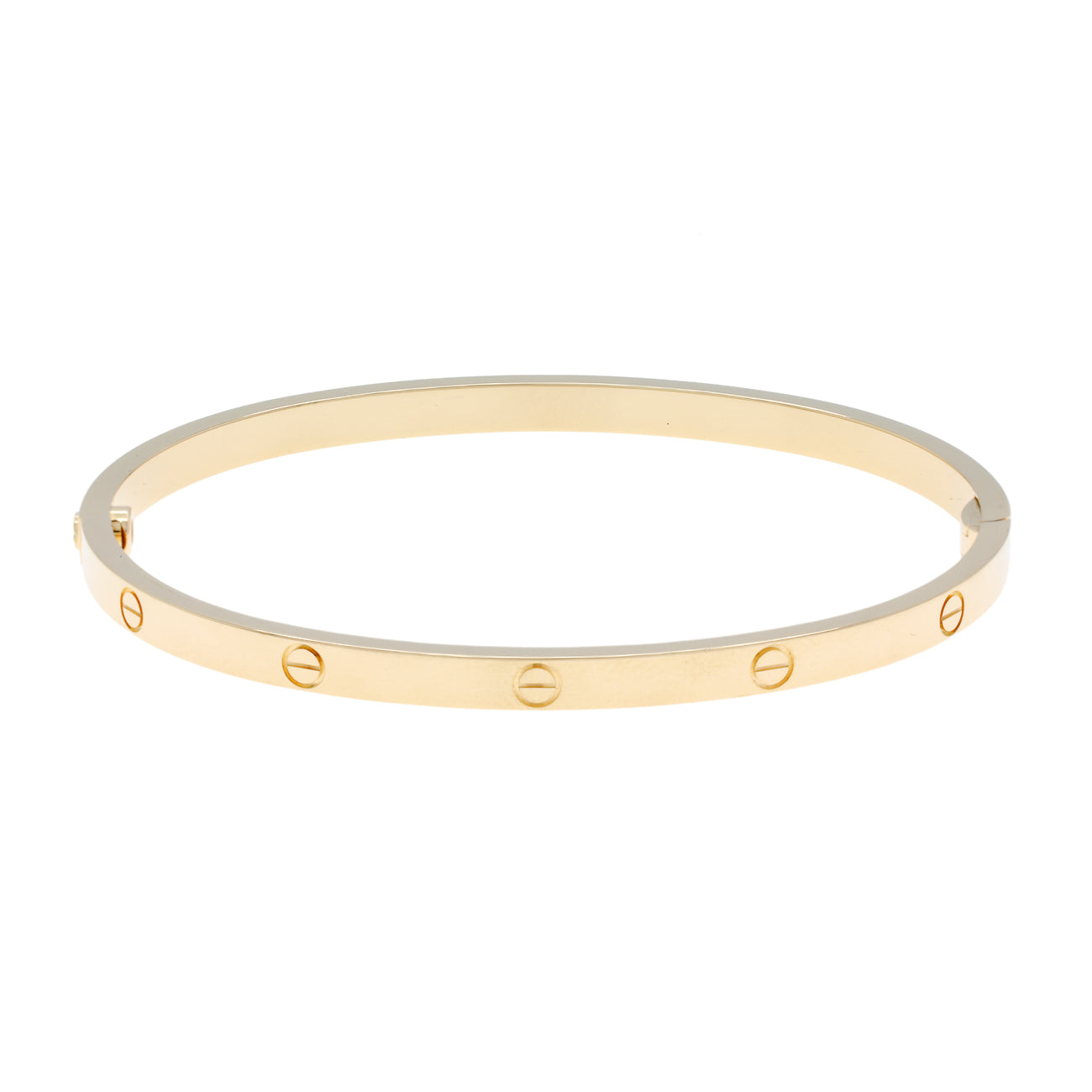 Exclusive Cartier 18K Yellow Gold Small Love Bracelet — Side View
