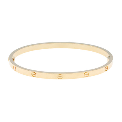 Exclusive Cartier 18K Yellow Gold Small Love Bracelet — Side View