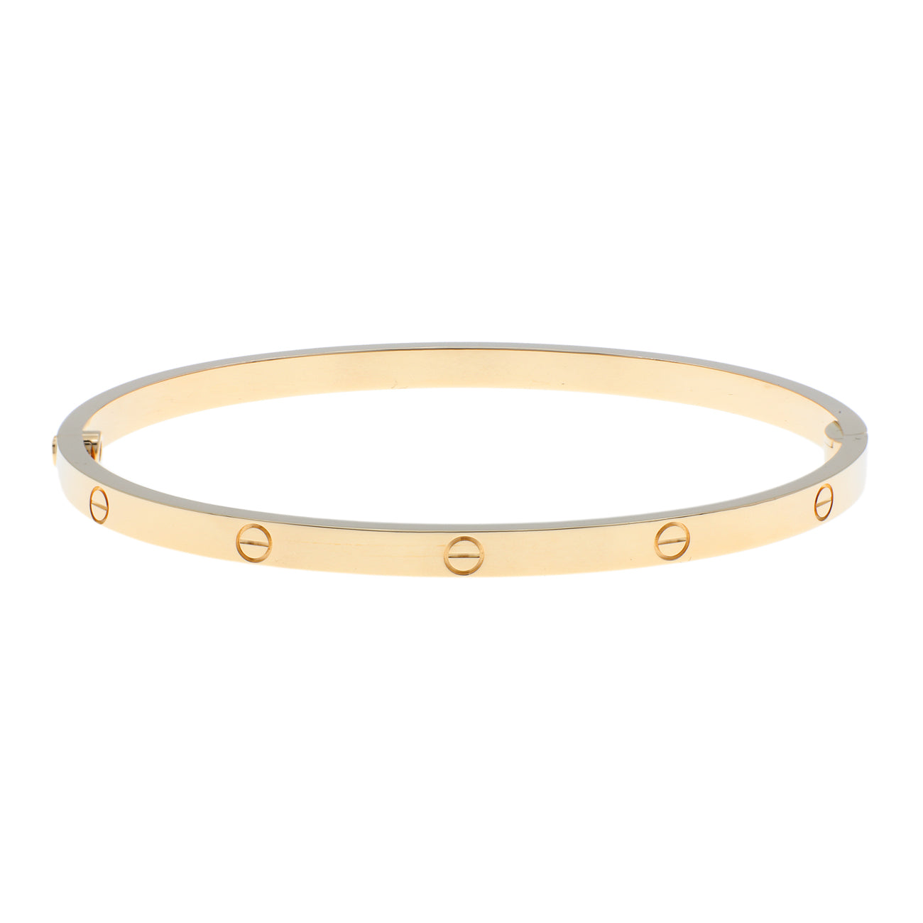 Exclusive Cartier 18K Yellow Gold Small Love Bracelet — Side View