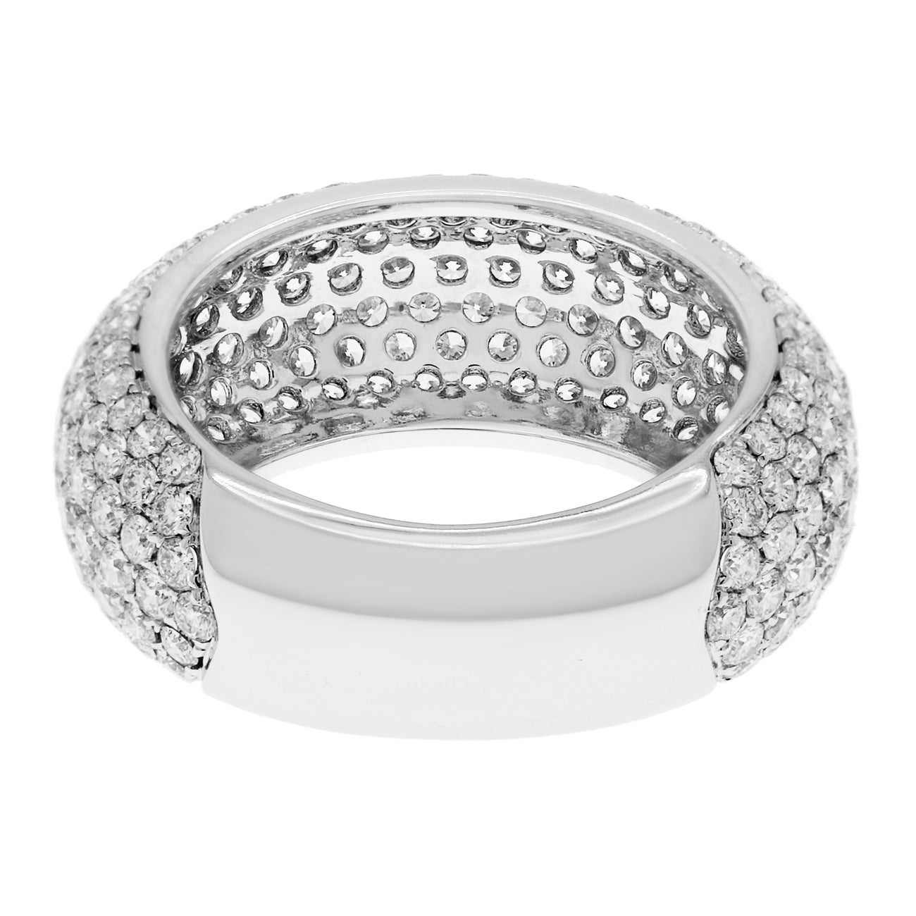 Exclusive 14K White Gold 3.47 Carat Pave Demi Eternity Ring — Side View