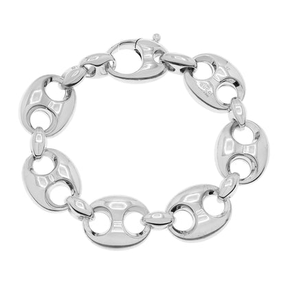 Exclusive Gucci Sterling Silver Marina Link Bracelet — Front View