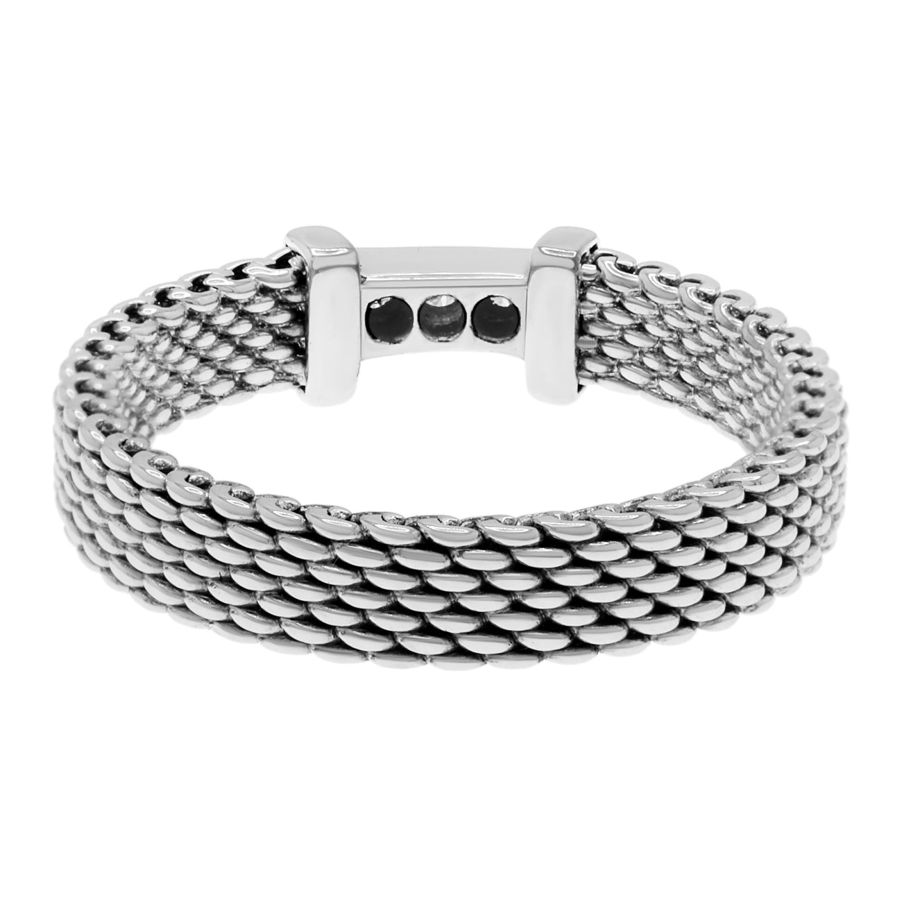 Exclusive Tiffany & Co. Sterling Silver Diamond Narrow Somerset Ring — Side View