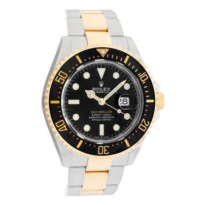 Exclusive Rolex 18K Yellow Gold Stainless Steel Sea-Dweller 126603 — Front View