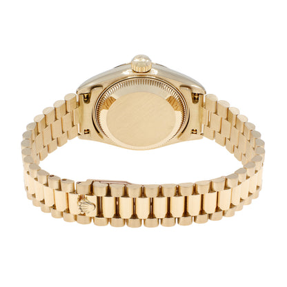 Exclusive Rolex 18K Yellow Gold Ladies Datejust President 69178 — Side View