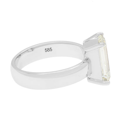 Exclusive 14K Solid Yellow Gold 1.11ct Diamond Solitaire Ring — 4.75 — Side View