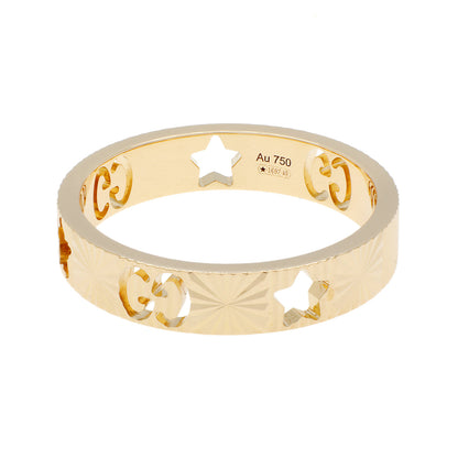 Exclusive Gucci 18K Yellow Gold Icon Heart Band Ring — Side View