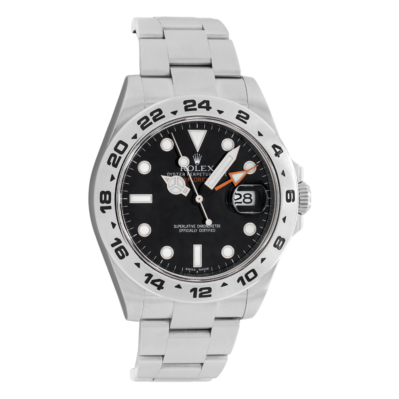 Exclusive Rolex Stainless Steel Explorer II 216570 — Front View