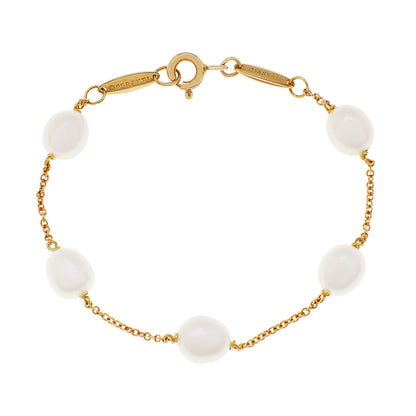 Exclusive Tiffany & Co. 18K Yellow Gold Elsa Peretti Pearls by the Yard Bracelet — Front View