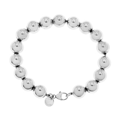 Exclusive Tiffany & Co. Sterling Silver HardWear Ball Bracelet — Front View