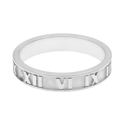 Exclusive Tiffany & Co. Sterling Silver Narrow Atlas Band Ring — Side View