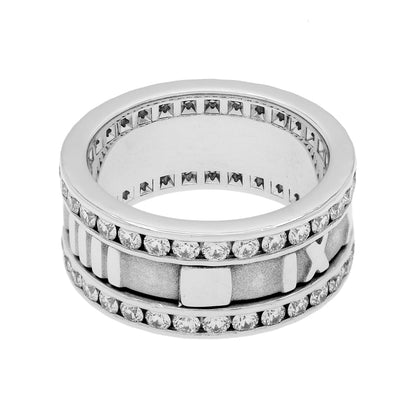 Exclusive Tiffany & Co. 18K White Gold Diamond Atlas Ring — Side View