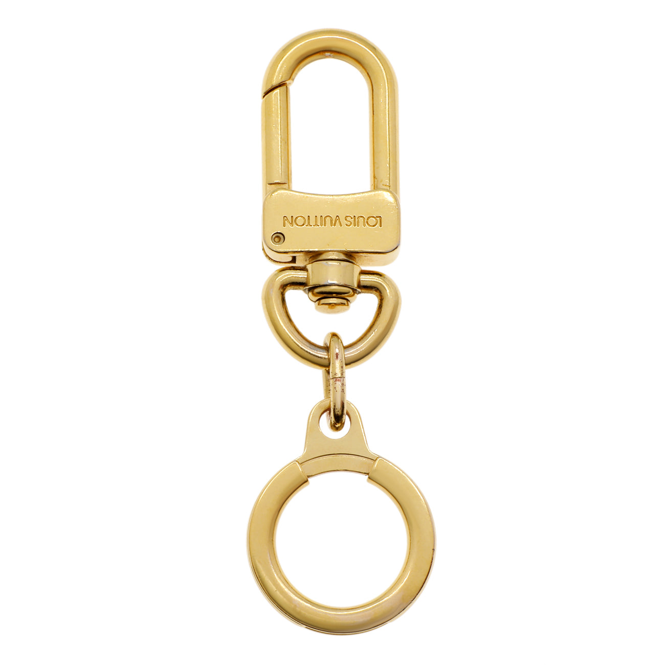 Exclusive Louis Vuitton Pochette Extender Key Ring — Side View