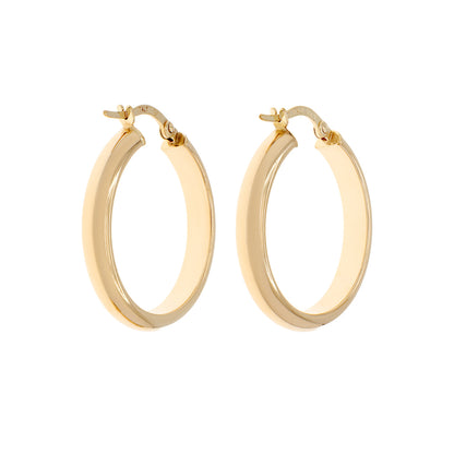 Exclusive 14K Yellow Gold Hoop Earrings — Side View