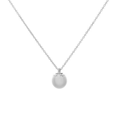 Exclusive Tiffany & Co. Sterling Silver 12.5mm HardWear Ball Pendant Necklace — Side View