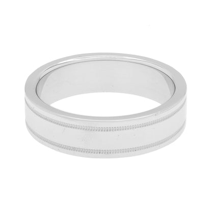 Exclusive Tiffany & Co. Platinum 6mm Milgrain Band Ring — Side View