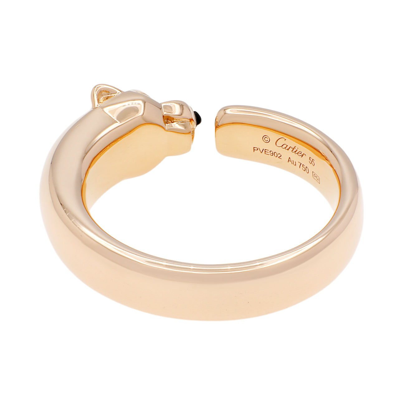 Exclusive Cartier 18K Rose Gold Small Panthère de Cartier Ring — Side View