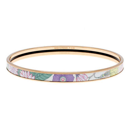 Exclusive Hermes Enamel Printed Precious Paradise Bangle — Side View