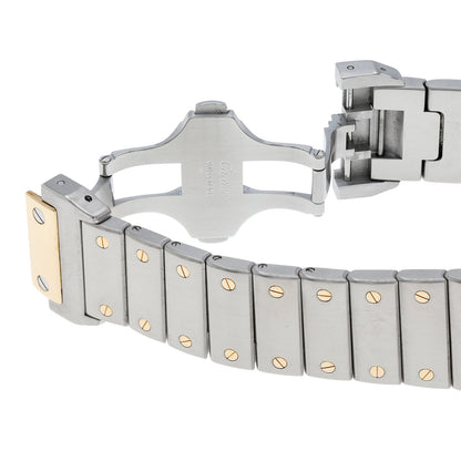Exclusive Cartier Stainless Steel 18K Yellow Gold Santos 100 XL W200728G — Top View