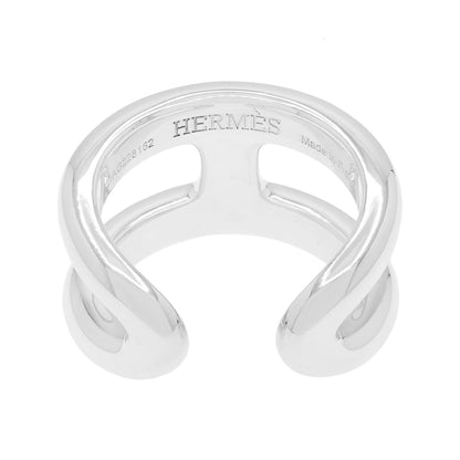Exclusive Hermes Sterling Silver Large Osmose Ring — Side View