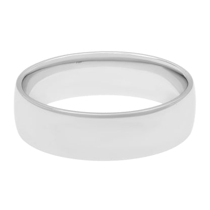 Exclusive 18K White Gold Band Ring — 7.25 — Side View