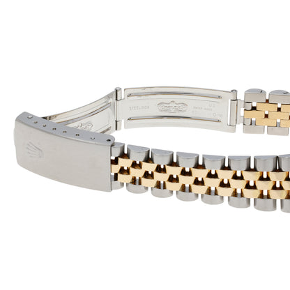 Exclusive Rolex Stainless Steel 18K Yellow Gold Diamond Datejust 31 68273 — Top View