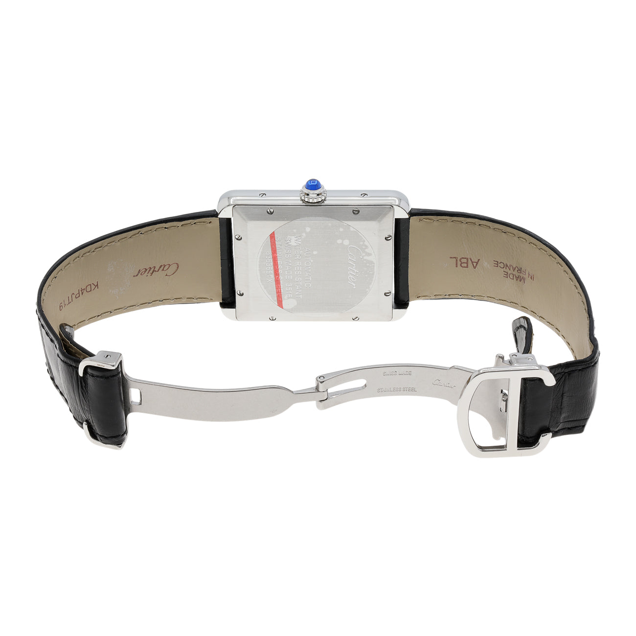 Exclusive Cartier Stainless Steel Tank Solo XL WSTA0029 — Top View