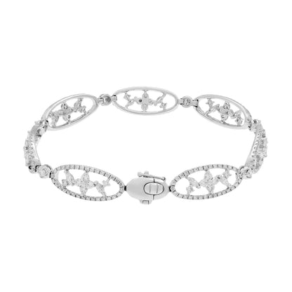 Exclusive 18K White Gold 2.80 Carat Diamond Bracelet — Side View