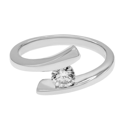 Exclusive Platinum 0.34 Carat Diamond Ring — Front View